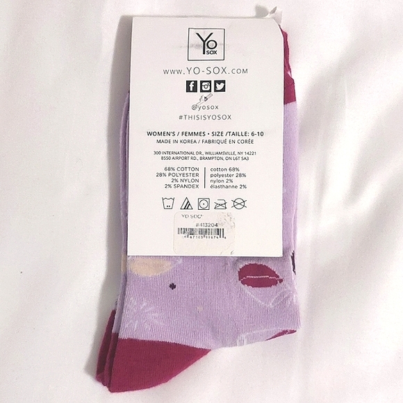 Yo Sox Women's "In Wine We Trust" Novelty Crew Socks NWT Sizes 6-10 - Picture 2 of 3